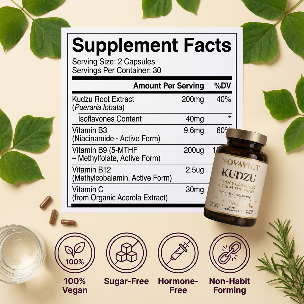 KUDZU • 40 mg of Isoflavones • 100% Natural